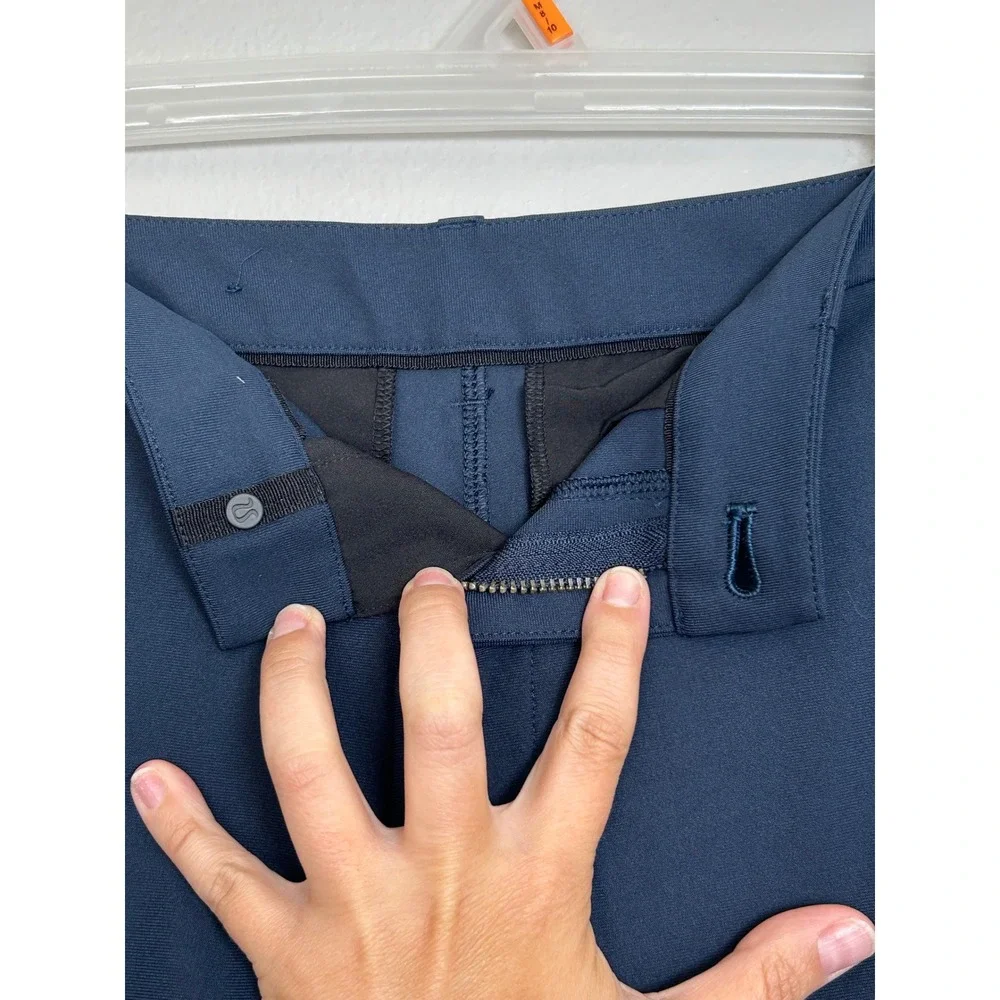 Lululemon ABC Slim-Fit 5 Pocket Pant Navy 33 x 28.5 Warpstreme performance golf